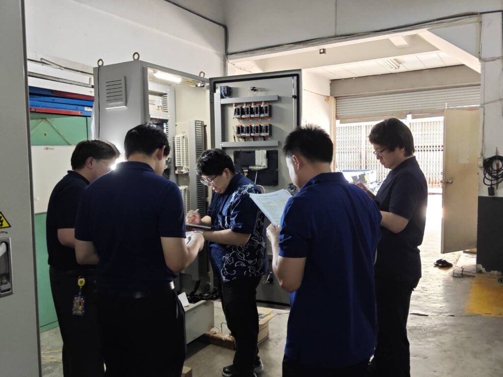 Electrical Control Panel Inspection with Customer Team
